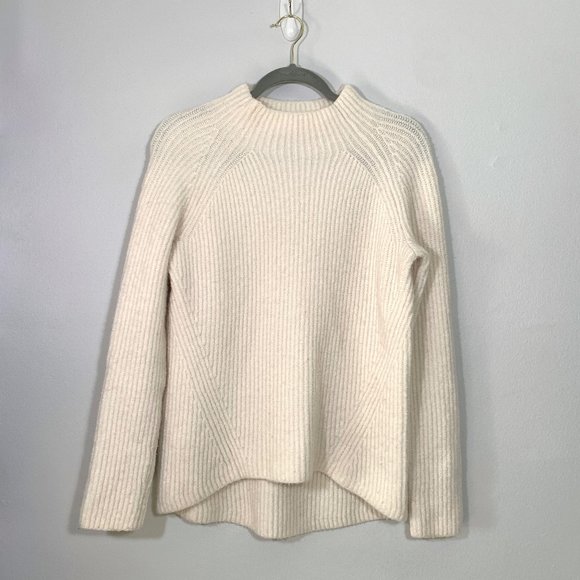 Madewell Sweaters - Madewell Karen Mock Neck Ribbed Sweater Cream S